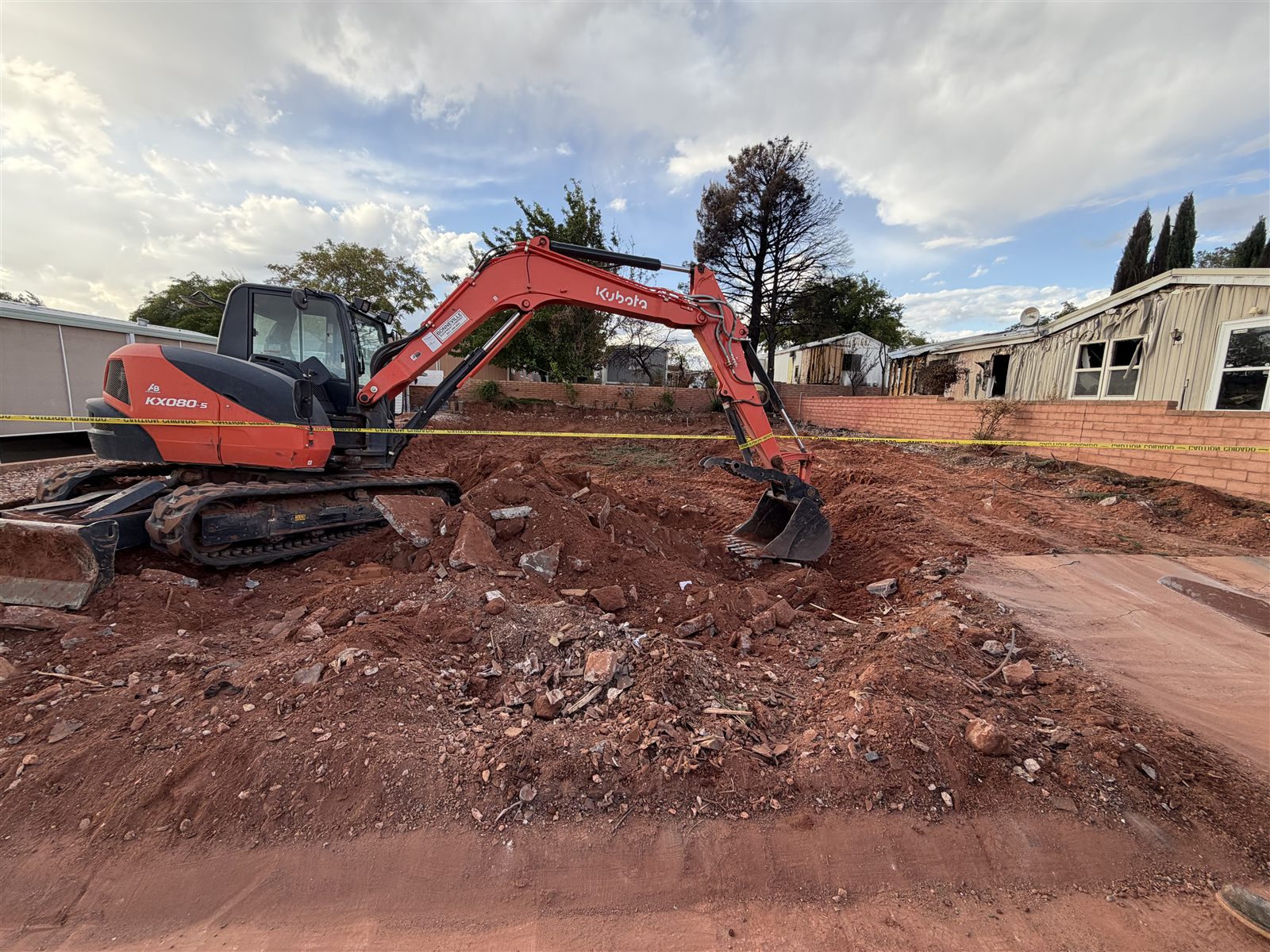 Demolition cleanup and debris removal work