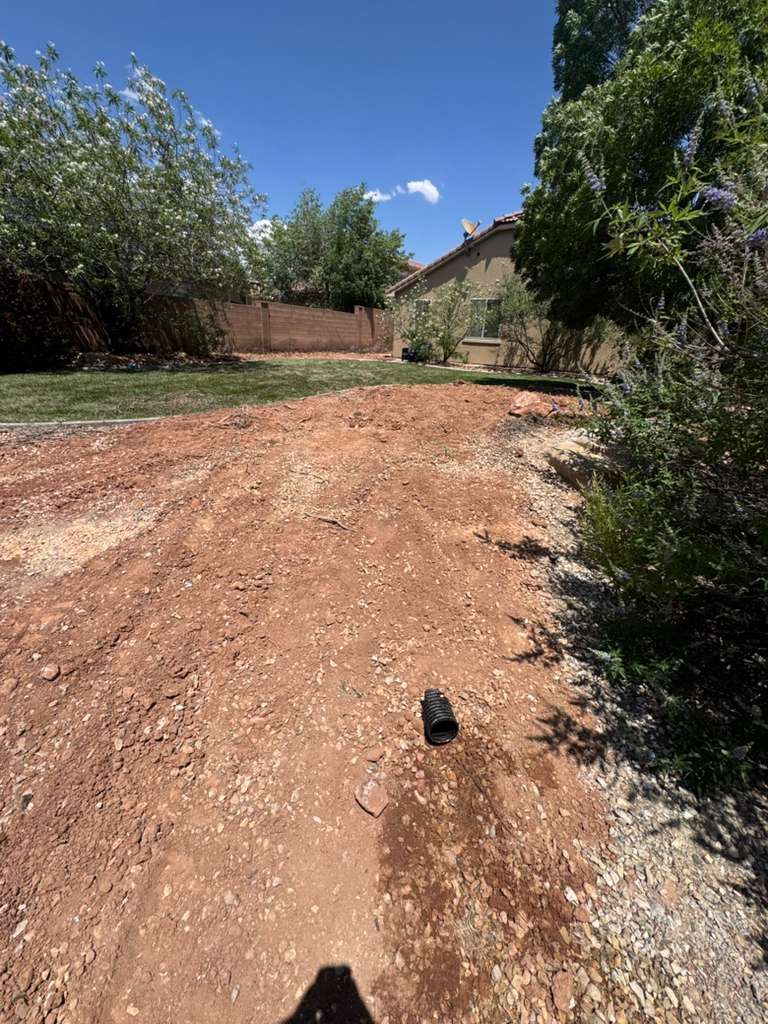 French drain and drainage site work